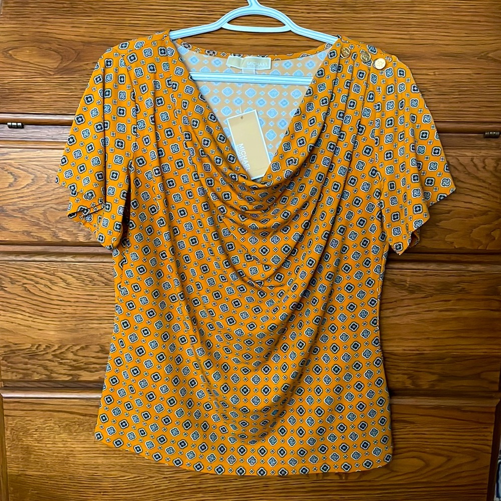 Michael Kors women’s marigold top size M NWT